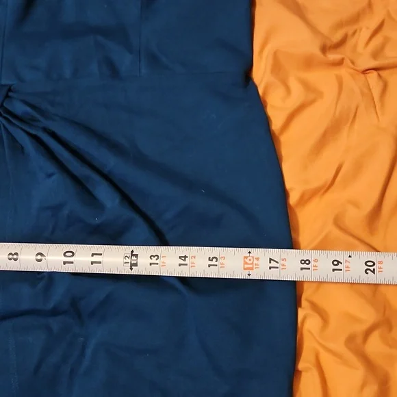 Vixen by Micheline Pitt Teal Goldern Era Dress. - Picture 11 of 15